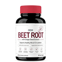 Capsules de Betterave OEM avec Extrait de Pépins de Raisin et de Grenade – Formule Antioxydante – Capsules de Betterave