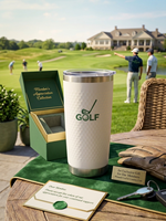 Gobelet isotherme à double paroi pour café, écologique, avec revêtement poudré, motif texturé de balle de golf, anti-fuite, avec couvercle, vente en gros