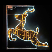 Éclairage commercial 2D à motif flocon de neige de Noël pour lampadaires, décoration extérieure de parcs et de places, affichage festif