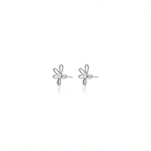 Amy Amy Flower <b>Stud</b> Earrings <b>Silver</b> Plated For Women Cute Fashion Jewelry Gift - Product Image 1