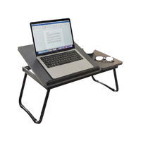 Table d'appoint pliable et réglable en bois pour ordinateur portable, avec plateau relevable, idéale pour le lit, la maison et le bureau portable