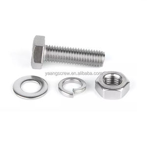 Écrous et boulons hexagonaux en acier inoxydable sur mesure de qualité 8 M6 M8 M10 16 mm Nolt et Nut DIN 933 A2-70 A4-80 Boulon écrou et fixation - Product Image 3
