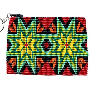 Pochette à monnaie perlée, mini porte-monnaie tendance, mini portefeuille perlé, broderie au point de croix, décoration de perles, pochette élégante, accessoire - Product Image 5