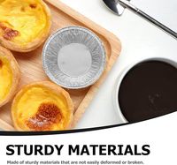 Mini papier d'aluminium récipient alimentaire moules à tarte aux oeufs boîtes jetables tasses de cuisson petit moule à tarte résistant à la chaleur Cupcake feuille plateaux