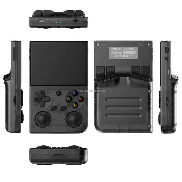 G350 Handheld Game Console Pink Gray Black 64GB 3.5 Inch Screen Linux Retro Video Game Console with TF Card 3200mAh Battery