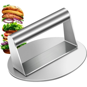 Prensa para <span class=keywords><strong>Hamburguesas</strong></span> de Acero Inoxidable para una Presión Uniforme en <span class=keywords><strong>Hamburguesas</strong></span>, Filetes de Pollo y Albóndigas, Ideal para Usar en Planchas o Parrillas - Product Image 1