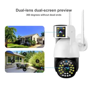 Dual Lens Night Vision Camera Wifi Camera Motion Detection Security Camera
