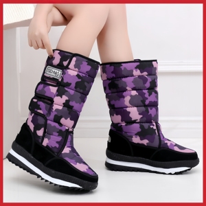 Botas de nieve de invierno de moda para hombres con felpa gruesa, funciones impermeables, antideslizantes y cálidas, cómodas y versátiles - Product Image 6