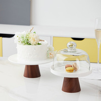 Socle de table de gâteau de tasse en céramique blanche de luxe moderne en gros pour l'affichage événement de décoration de mariage de partie
