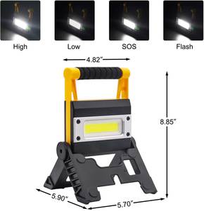 Base magnetica Super Luminoso 10W 1200LM Portatile Ricaricabile A <span class=keywords><strong>LED</strong></span> Lampada di Lavoro e Gancio COB Proiettore - Product Image 4