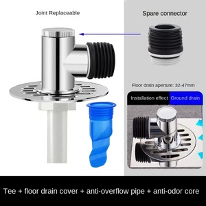 Interfaz de tubería de alcantarillado de baño para drenaje de suelo, junta en T, lavadora de cocina, desodorante, drenaje, inodoro, <span class=keywords><strong>codo</strong></span> de alcantarillado - Product Image 4