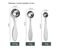 Cuillère à Matcha en Acier Inoxydable SS430 Dorée 1g 2g 3g 5g