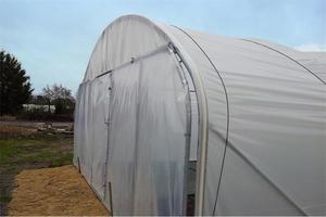 Légumes d'hiver en aluminium agricole Cadre en acier galvanisé à chaud Feuille de plastique Tunnel de serre à travée unique Maisons vertes - Product Image 6