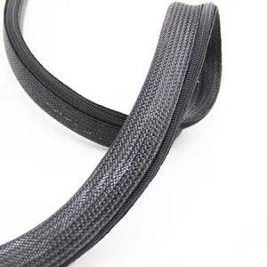 EKO Zip Wire Convenient Operation Zipper Sleeving Cable Zippered Wire Wrap Cable Zipper Sleeve Factory Hotsale