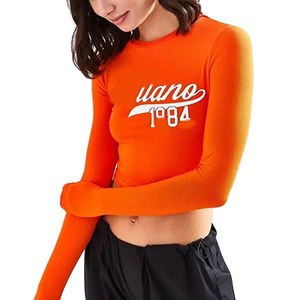 Camiseta Deportiva de Manga Larga para Mujer, Ecológica, 100% Algodón, Secado Rápido, Diseño Deportivo, Tallas Grandes - Product Image 4