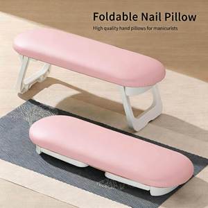 Repose-mains pour nail art, style japonais, minimaliste, luxe léger, pliable, forme <span class=keywords><strong>ovale</strong></span>, couleur unie, réglable en hauteur, tendance - Product Image 2