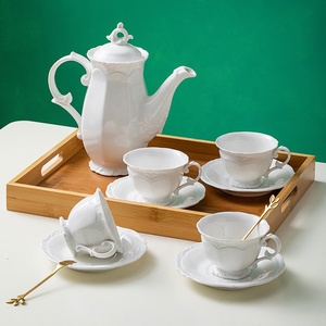 The Manufacturer Promotes European Style Simple Relief Ceramic Coffee <b>Set</b> Afternoon <b>Tea</b> <b>Set</b> - Product Image 1