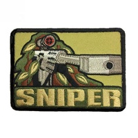 Patch brodé en tissu chenille non tissé 3D personnalisé en gros avec attaches auto-agrippantes, motif drapeau américain pour vêtements, sacs et chapeaux