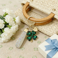 Mini pendentifs trèfle à quatre feuilles en alliage pour femmes, breloques de sac, accessoires mignons, chaînes décoratives DIY, porte-clés, bijoux, cadeau
