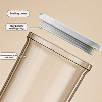 Pots de stockage des aliments Conteneur scellé Visibilité facile Organisateur de céréales Distributeur Transparent Logo personnalisé Sac Opp Multifonction