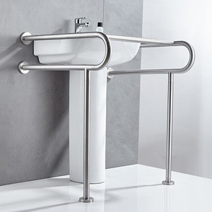 304 Stainless Steel <b>Grab</b> <b>Bars</b> Wall Mounted Anti Slip For Disabled Elderly Public Toilet Accessible Handrails - Product Image 1
