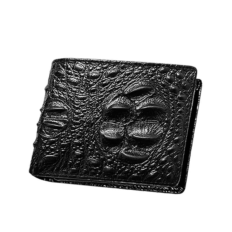 Portefeuille multi-cartes imprimé Crocodile pour homme, portefeuille européen et américain court et décontracté