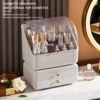 Produits phares Organisateur de maquillage en plastique de luxe léger de très grande capacité avec tiroirs Organisateur de maquillage