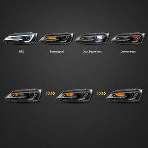 ชุดไฟหน้า LED สำหรับรถยนต์ Volkswagen <span class=keywords><strong>Jetta</strong></span> MK6 SE <span class=keywords><strong>TDI</strong></span> TSI ปี 2011 2012 <span class=keywords><strong>2013</strong></span> 2014 2015 2016 2017 2018 - Product Image 3