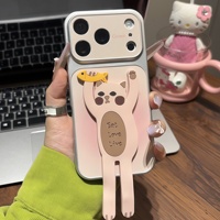 Étui pliable Barista Cat pour iPhone 18, coque de téléphone portable en TPU de haute qualité, style Ins