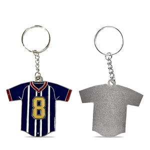 سلسلة مفاتيح معدنية مخصصة على شكل قميص رياضي مع رقم مطبوع، تذكار لمشجعي فريق رياضي أمريكي، هدايا ترويجية وحلية مفاتيح ذات علامة تجارية - Product Image 3