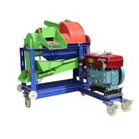 Batteuse à moteur diesel multifonctionnelle Machine de traitement des aliments en métal pour la ferme, décorticage de haricots, de blé, de riz, de maïs et de maïs