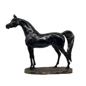 Poli reçine antik bronz arap atı heykel ofis masaüstü heykeli - Product Image 4