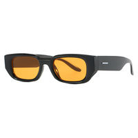 2024 nouveautés en plastique rectangle mode lunettes de soleil uv 400 logo personnalisé large temple lunettes de soleil pour femmes hommes