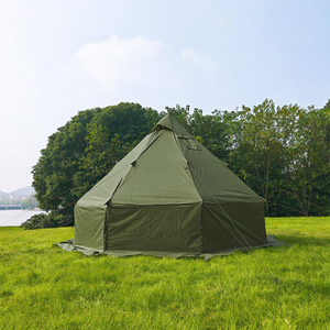 Tente de camping chaude OEM coupe-vent 4 saisons avec cheminée, tente pyramide légère pour bushcraft en extérieur avec jupe de protection contre la neige - Product Image 2