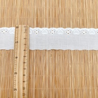 Dentelle en coton soluble à l'eau pour vêtements d'enfants, petite dentelle florale ajourée brodée avec code-barres