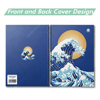 Cuaderno Espiral Doble con Tapa Dura A4 Personalizado al por Mayor, Diseño de Estilo Chino, Libro para Estudiantes
