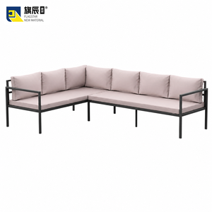 Conjunto Modular de Muebles de Jardín en Forma de L con Cojines Impermeables, para Patio y Parque, Modelo QF-17, Transforma un Patio Vacío en un Espacio Cálido - Product Image 1