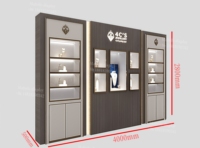 Nouvelle vitrine murale haut de gamme pour magasin de bijoux vitrine murale d'angle en verre