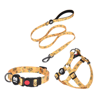 Ensemble de harnais pour chien de dressage de luxe personnalisé en gros Harnais pour chien imprimé sans traction Collier à dégagement rapide Laisse Fabricants d'animaux de compagnie