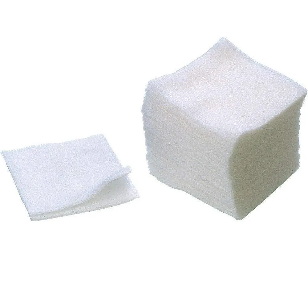 30GSM Medico 70% Viscosa 4-Ply Non Sterile Non Tessuto Comprimere Garza Tampone di Spugna Per La Ferita