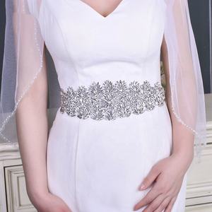 Genya-faja con diamantes de imitación de oro rosa para mujer, accesorios de vestido de noche de graduación, faja de boda - Product Image 1