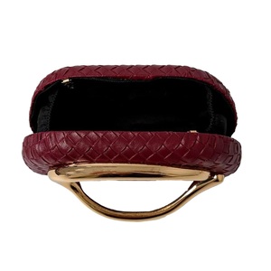 Bolso de mano tejido de cuero PU para mujer, bolso de noche con asa de Metal, bolso cruzado tejido a la moda, bolso informal para boda - Product Image 6