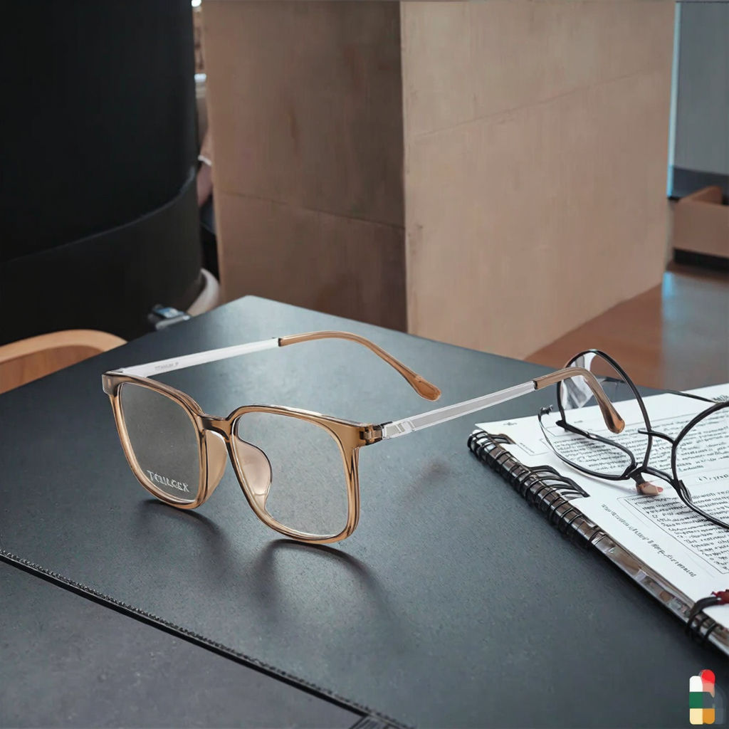 High Quality Flexible Frame Eyeglasses Titanium Rubber Frame Eyewear Square  Eye Glass Frames for Men