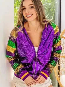 RTS Mardi Gras Adult Sequin Party Women Polyester Lining Coat