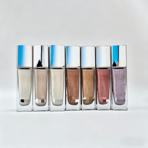Surligneur liquide multi-usages 7 couleurs, illuminateur, rehausseur de lueur, maquillage scintillant longue durée pour le visage et le corps - Product Image 1