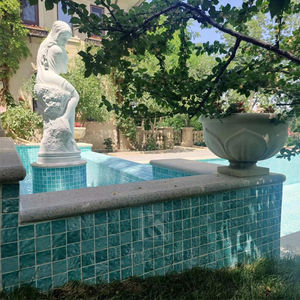 بلاط سيراميك مُزين بفسيفساء مموجة على شكل ماء بتصميم أسفا وأزرق مخفي - Product Image 5