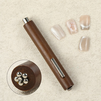 Outil multifonctionnel 3-en-1 pour l'amélioration de l'art des ongles, barre magnétique 3D effet œil de chat, double aimant en plastique, motif pierre solide