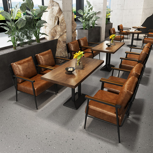 Juego de sillas de mesa de bar de madera maciza industrial moderno para uso comercial al aire libre en restaurantes y cafeterías - Product Image 1