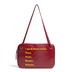 i speak fluent bag Women Crossbody Bag Purses 2022 Fashion Daily Use Red Pu Leather Waterproof Handbag Camera Bags