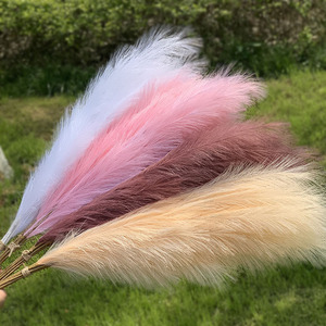 Botte de roseaux des marais artificiels, 10 pièces, décoration en peluche, pour mariage, prix de gros - Product Image 1